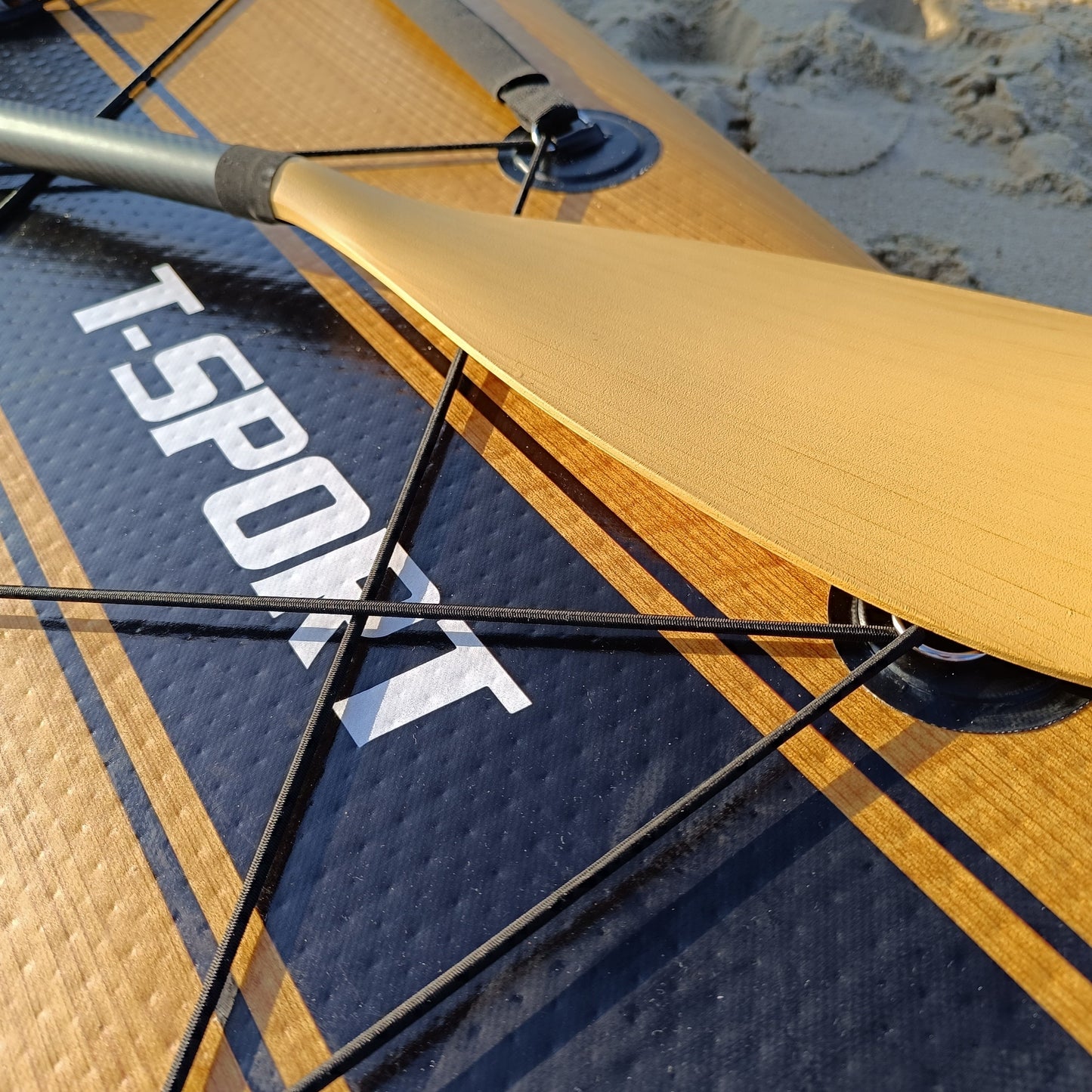 Paddle Board Explorer II SUP with Kayak Conversion Kit 12′ Wooden Style