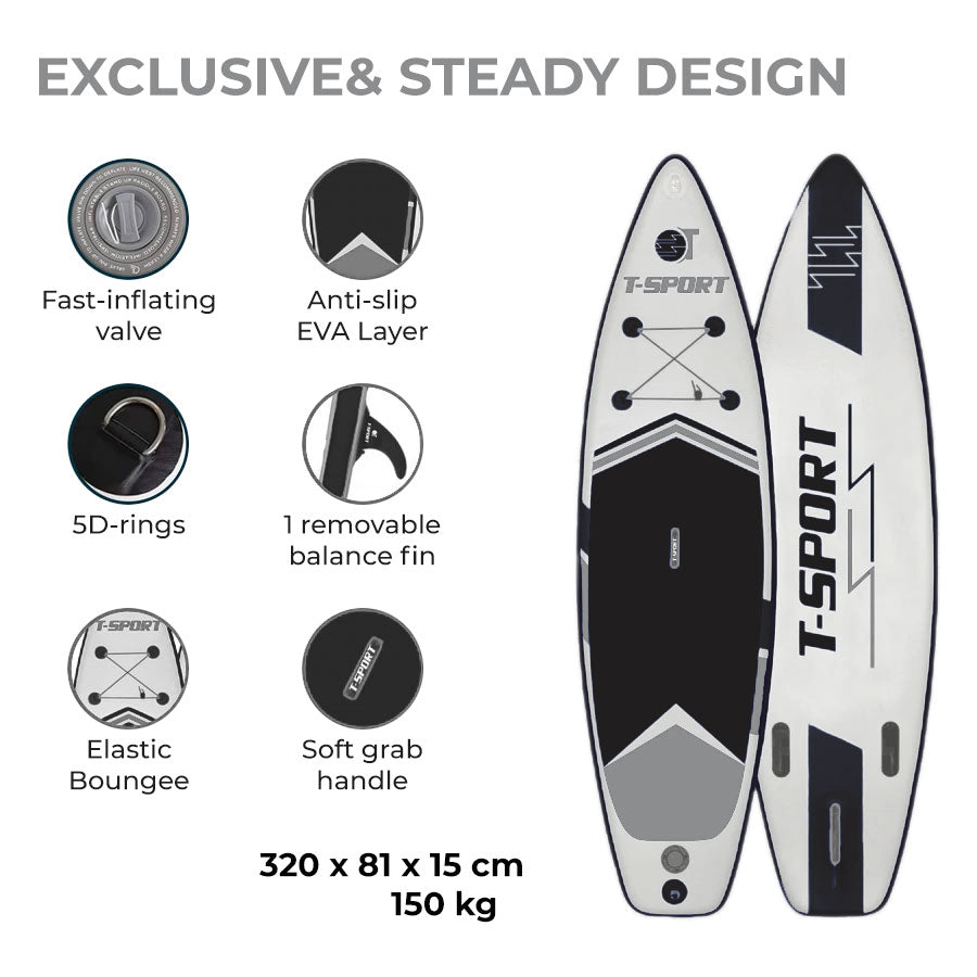 10'6" Black Wing Inflatable Paddle Board