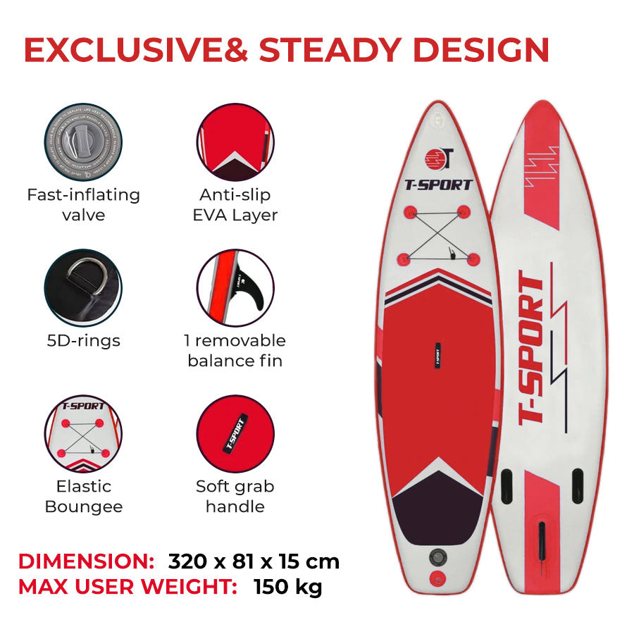 10'6" Red Rocket Inflatable Paddle Board