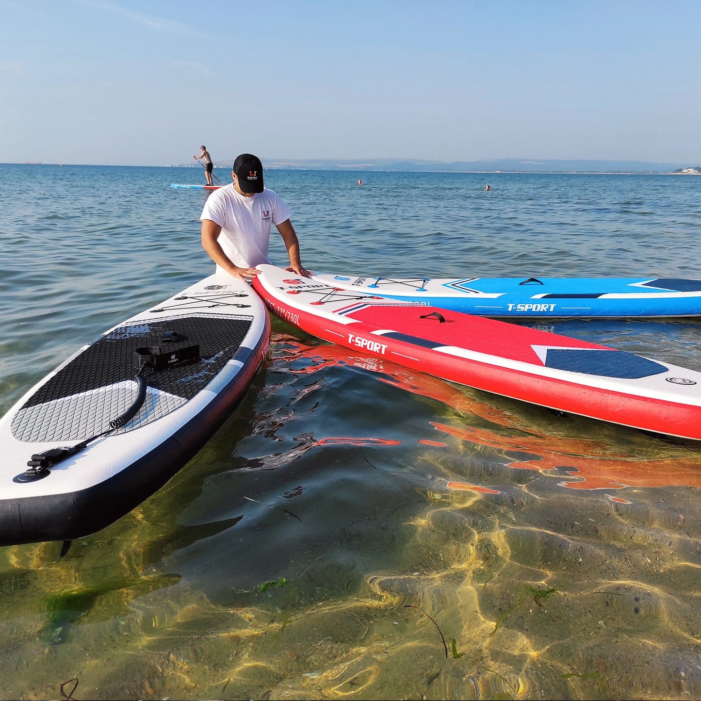 10'6" Blue Deep Inflatable Paddle Board + QR Belt!