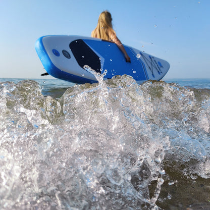 10'6" Blue Deep Inflatable Paddle Board + QR Belt!